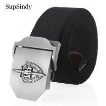 SupSindy Männer Leinwand Gürtel 3D Russische Grenzschutztruppe Metallschnalle Jeans Gürtel für Männer CCCP Armee Militärische Taktische Gürtel Männlicher Riemen