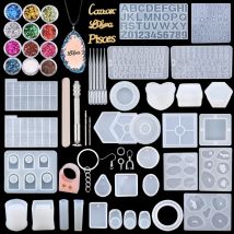 Transparente Epoxidharz-Formen-Set, Silikonformen für Epoxidharz-Set, Silikon-Modul für Schmuckherstellung, DIY, Basteln, Kunstbedarf