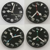 Goutent Uhrenzubehör 29,2 mm schwarzes Zifferblatt + Zeiger-Set passend für ETA2824 2836, NH35, Miyota 82 Serie, DG2813 3804 Uhrwerk