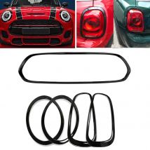 Für Mini Cooper S F55 F56 F57 2014-2021 Obere Stoßstange Haube Grille Grill Trim Rahmen Scheinwerfer Front licht + Hinten Lampe Abdeckung Lünette