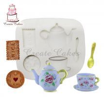 Tee-Set Tee Tasse & Teekanne Silikon Form 3D DIY Handwerk Form Kuchen Dekorieren Liefert Backen Werkzeug Kuchen Werkzeug