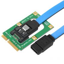 Scheda convertitore da mSATA a SATA Adattatore di estensione Mini SATA a SATA a 7 pin Mezza altezza per SSD HDD da 2,5" 3,5" con cavo SATA