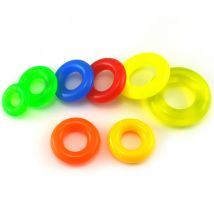 MNFT 6Pcs/Lot Multiple Colour Fishing Rod Stop Rubber O Shaped Ring Anti-skid Pole Sleeve