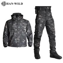 Taktische Anzüge Männer Kleidung Jacken Hosen weiche Fleece Wander jacken wind dichte Camo Jagd