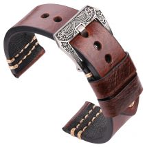 Handmade Armband 20mm 22mm 24mm Genuien Leder Uhr Band Strap 4 Farben Rindsleder Uhr Zubehör Retro Stahl schnalle