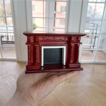 1:12 OB11 Puppenhaus Mini Wohnzimmer Europäischen Stil Vintage Dreifarbige Kamin Brennholz Möbel Modell Dekorationen