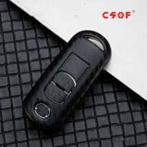 CarCarbon fiber Holder Shell Key Case Cover Key Bag For mazda 2 3 5 6 gh gj cx3 cx5 cx9 cx-5 cx 2020 Accessories Car-Styling