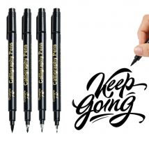 4-teiliges Kalligraphie-Stift-Set, schnell trocknend, nachfüllbar, wasserfest, Pigmenttinte für Anfänger, Schreiben, Unterschrift, Zeichnen, Schriftzug, Kunst, A6802