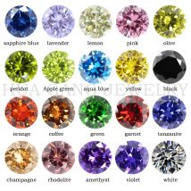 3.5~12mm 100pcs/lot 5A Cubic Zirconia Stone Multicolor Round Shape Brilliant Cut Loose CZ Stones Synthetic Gems For Jewelry