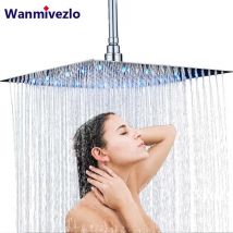 Chrome LED Light Badezimmer Dusche Kopf 16 zoll Großen Regen Dusche Armaturen Zubehör Top Platz