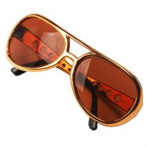 60's Rockstar  Sunglasses Costume Shiny Chrome Party Shades Glasses