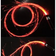 LED Fiber Optic Whip Rechargeable Fiber optical Pixel Light-up Whip Light Flow Toy f/Dance Party Lighting show Rave EDM Music