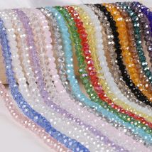 2/3/4/6/8mm Lose Rondelle Österreich Kristall Perlen Spacer Facettierte Glas Perlen Für DIY Armband Ohrringe Hand Schmuck Machen