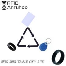 RFID Tragbare Ring 125Khz 13,56 Mhz Wiederbeschreibbare Kopie Tag Key T5577 CUID Smart Dual Chip Karte NFC Kopierer Duplizierer abzeichen