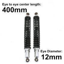 1 paar 400mm 15.75 "Motorrad Luft Stoßdämpfer Hinten Suspension Motor Roller ATV Quad Schwarz D30