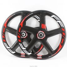 Neueste 700C Fixed Gear Track Rennrad 3K Vollcarbon 5 Speichen Fahrradradsatz Carbon Drahtreifen