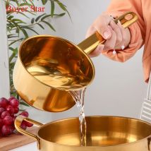 Gold Lange Griff Wasser Scoop edelstahl Suppe Schöpfen Topf Geschirr Haushalt Küche Zubehör für Restaurant Hotel utensil