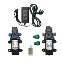 DC 12 volt hochdruck wasserpumpe 60w 80w 100w Micro Membran Wasser Pumpe Mit Druck Selbst-grundierung Booster 12 volt adapter