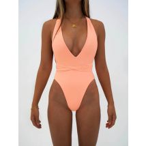 2023 Nuovo Sexy Profondo V Costume intero da donna Fasciatura Backless Costumi da bagno Donna Monokini Bagnanti Costumi da bagno Estate Beach Wear