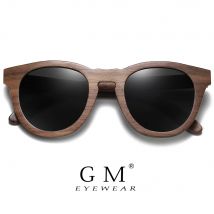 GM Sonnenbrille aus natürlichem Walnussholz für Herren, polarisierte Sonnenbrille, Bambus, Oculos de Sol Masculino, feminino, Karton S855