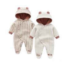 Unisex Winter Neugeborenen Baby Strampler Verdicken Warme Jungen Mit Kapuze Overall Weihnachten Onesie für Mädchen Kleidung