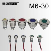 6/8/10/12/16/19/22/25/30mm Netzteil wasserdicht Signal Lampe DC AC Flache 6V12V24V220V LED Metall Anzeige Licht