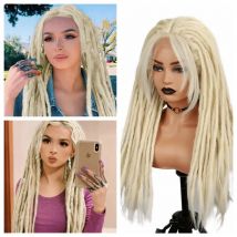Wignee Blonde Dreadlock Synthetische Perücke Spitze Front Perücken Für Schwarz/Weiß Frau Spitze Perücke Synthetische Haar Täglichen Gebrauch Wärme beständig