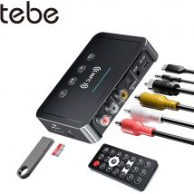 tebe NFC Bluetooth 5.0 Adattatore audio 3.5MM Aux RCA SPDIF Ricevitore FM wireless Trasmettitore Supporto TF U Riproduzione disco Telecomando