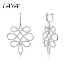 Laya 925 Sterling Silber Hohe Qualität Zirkon Multi-Linie Unregelmäßige Tropfen Ohrringe Für Frauen Original Moderne Schmuck 2022 Trend neue
