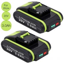 3,0 ah 20V Lithium-Ionen-Akku für Worx wa3551 wa 3551,1 wa3553 wa 3553,2 wa3641 wg629e wg546e wu268 für Worx-Elektro werkzeuge