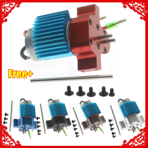380 gebürstet motor mit legierung kühlkörper + getriebe gehäuse + stahl getriebe für 1/16 WPL Ural Henglong B14 B16 B24 b36 Q60 Q61 Q62 teil
