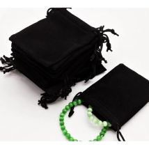 100PCS 5x7 7x9 10x12 Velvet Dust Pouch Jewelry Bag Black Gift Large Earphone Red Blue Pink Colors Cotton Rope Drawstring Pocket