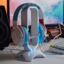 RGB Kopfhörer Stehen Über-ohr Headset Halter Desktop Display Regal mit 2 USB Ports für Gamer Gaming