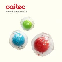 CAITEC Dog Toy Amazing Squeaker Ball Durable Floatable Springy Bite Resistant Best for Tossing Chasing Foraging Medium Large Dog
