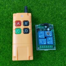 Industrial Long distance DC12V  4CH RF switch Wireless Remote Control switch Electric car/motorcycle/headlamp horn transmitter