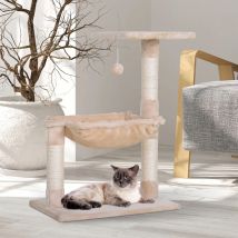Raschietto per gatti PawHut tree 50x36x70 cm con amaca platform ball grey