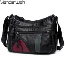 Schwarz Winter Stil Gewaschenes Leder Luxus Handtaschen Frauen Taschen Designer Damen Schulter Umhängetaschen Für Frauen Sac A Main Bolsa