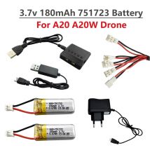 Original 3,7 V 180mAh Lipo Batterie Und Ladegerät Für A20 A20W Vier-achsen Drone RC Quadcopter Ersatzteile für A20 A20W Drone Batterie