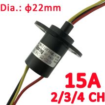 Durchmesser 22mm 15A 2/3/4 ChannelsRotate Esstisch Slip Ring Elektrische Sammler Ringe Schleifring Rotary Joint
