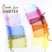 50 teile/los 5x7 cm 7x9 cm 9x12 cm 10x15 cm Kordelzug Organza Beutel schmuck Verpackung Taschen Süßigkeiten Hochzeit Taschen Großhandel Geschenke Beutel
