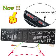 POISECAR CCD Dynamische Flugbahn Tracks nachtsicht Auto License Plate Kamera Auto Parkplatz Reverse Backup Kamera