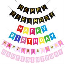 Glücklich Geburtstag Banner Baby Dusche Geburtstag Party Dekorationen Photo Booth Glücklich Geburtstag Bunting Ornament Girlande Fahnen Decor