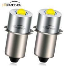 RUIANDSION 2x E10 P13.5S Base LED Maglite Upgrade Flashlight Lamp 6-24V 6V 9V 12V Fit 4-9C&D Cells For Outdoor Light White 6000K