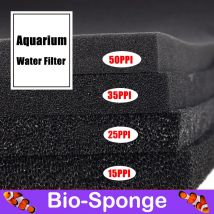 Aquarium Biochemischen Baumwolle Filter Fish Tank Teich Schaum Schwamm Filter Schwarz 15 25 35 50PPI