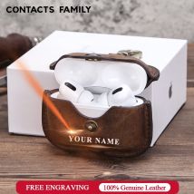 Retro-Echtlederhülle für AirPods Pro Hülle Funda Airpod Pro Ohio Bluetooth Wireless Kopfhörer Ladebox Luxus