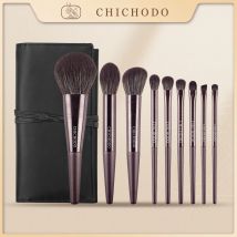 CHICHODO Metall Draht Zeichnung Make-Up Pinsel 9 stücke Synthetische Faser Pinsel Mit Tasche Gute Gesicht & Augen Make-Up Pinsel Werkzeug