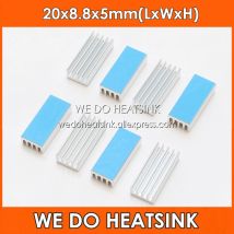 WIR TUN KÜHLKÖRPER 20x 8,8 x5mm Aluminium Kühler Kühlkörper Mit Thermische Leitfähigen Wärme Transfer Stick Klebe Pad