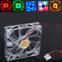 120mm Computer PC 4 LED Licht Lüfter 12cm 4Pin Transparent Klar Fall LED Leucht Chassis CPU Kühler kühlkörper