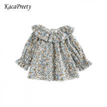 0-24m Girls Ruffles Shirt Cotton Long Sleeve Lace Blouse Infant Newborn Baby Tops Children Shirts Girls Clothing Spring Fall