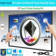 Xintai Touch 50 Zoll 10 Touch Punkte 16:9 Verhältnis IR Touch Frame Panel/Touch Screen Overlay Kit Plug & spielen (KEIN Glas)